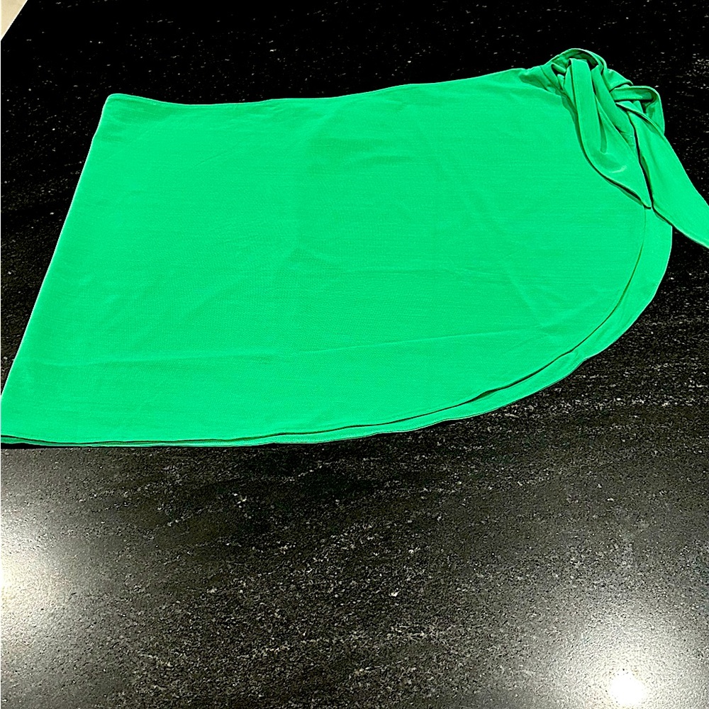NWT Good American Sarong Beach Pool Swim Wrap in Summer‎ Green Sz 5-8 2X-5X